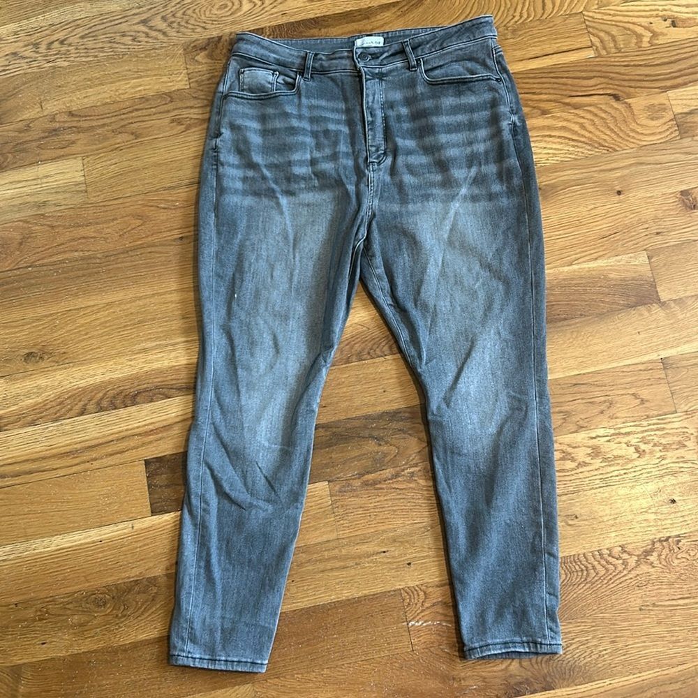 Loft Curvy Jegging Jeans Size 16 Gray High Rise Stretch Skinny Crop Denim 16